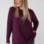 Elegancki ażurowy sweter damski plus size – luźny sweter XXL w dużych rozmiarach dla puszystych kobiet