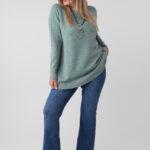 Elegancki ażurowy sweter damski plus size – luźny sweter XXL w dużych rozmiarach dla puszystych kobiet