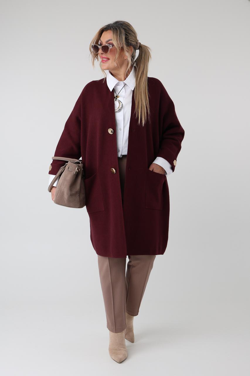 Długi elegancki kardigan damski plus size – sweter XXL dla puszystych kobiet w dużych rozmiarach