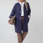 Długi elegancki kardigan damski plus size – sweter XXL dla puszystych kobiet w dużych rozmiarach