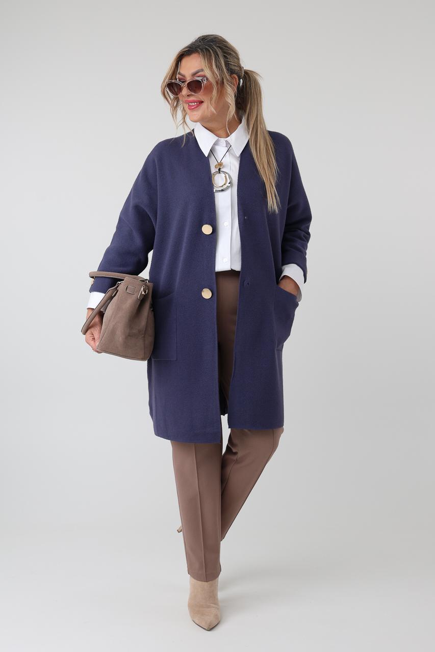 Długi elegancki kardigan damski plus size – sweter XXL dla puszystych kobiet w dużych rozmiarach