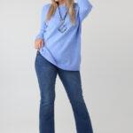Elegancki ażurowy sweter damski plus size – luźny sweter XXL w dużych rozmiarach dla puszystych kobiet