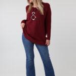 Elegancki ażurowy sweter damski plus size – luźny sweter XXL w dużych rozmiarach dla puszystych kobiet