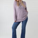 Elegancki ażurowy sweter damski plus size – luźny sweter XXL w dużych rozmiarach dla puszystych kobiet
