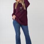 Elegancki ażurowy sweter damski plus size – luźny sweter XXL w dużych rozmiarach dla puszystych kobiet