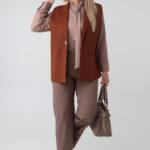 kamizelka-damska-dzianinowa-rozpinana-plus-size-ozdobny-zatrzask-brazowa (7)