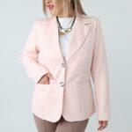 Marynarka plus size granatowa – odzież XXL dla kobiet