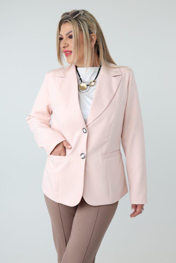 Marynarka plus size granatowa – odzież XXL dla kobiet