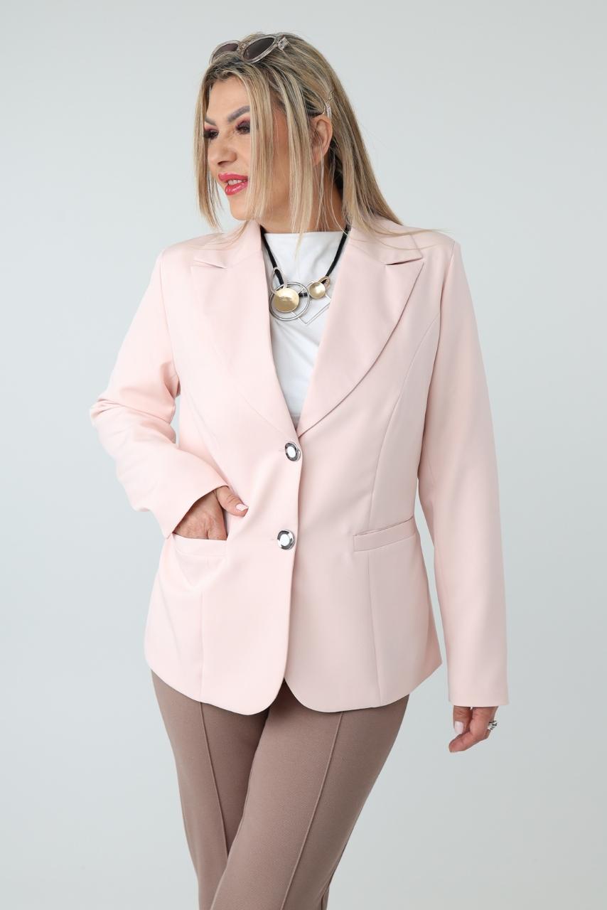 Marynarka plus size granatowa – odzież XXL dla kobiet