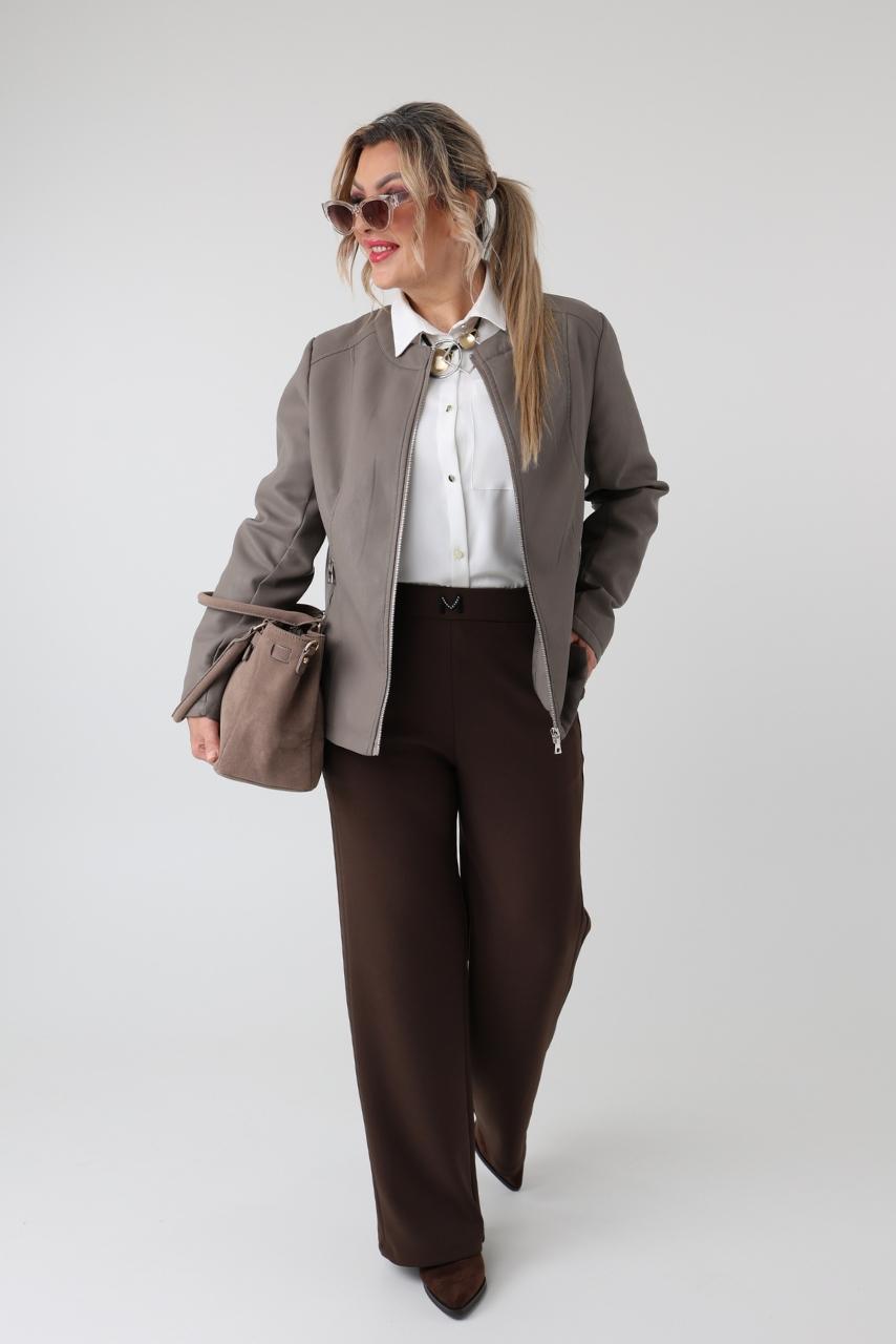 Kurtka damska chanelka plus size – elegancka kurtka przejściowa XXL w dużych rozmiarach dla puszystych kobiet