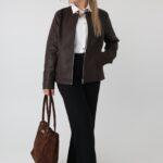 Kurtka damska chanelka plus size – elegancka kurtka przejściowa XXL w dużych rozmiarach dla puszystych kobiet