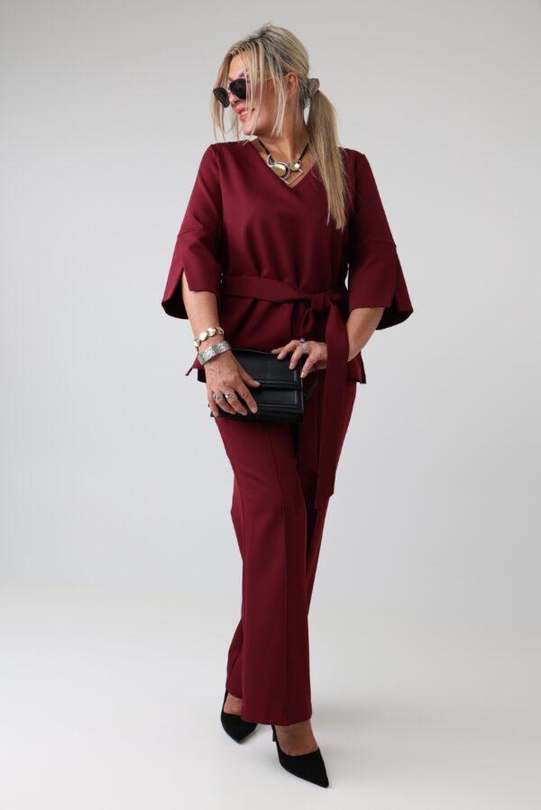 Elegancki komplet damski plus size bluzka i spodnie 44-52