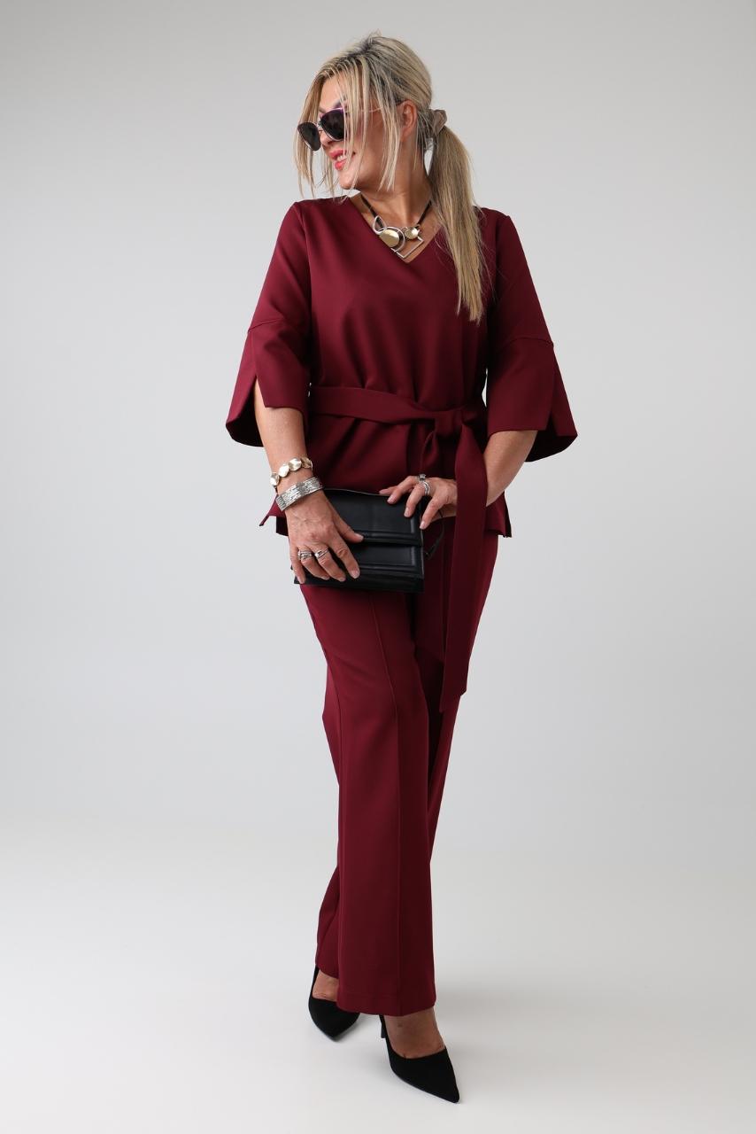 Elegancki komplet damski plus size bluzka i spodnie 44-52