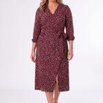 Sukienka-w-kwiaty-plus-size-midi-z-gumą-w-pasie-bordowa 44-52 (1)