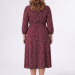 Sukienka-w-kwiaty-plus-size-midi-z-gumą-w-pasie-bordowa 44-52 (8)