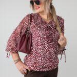 Bluzka z żabotem plus size 42-50
