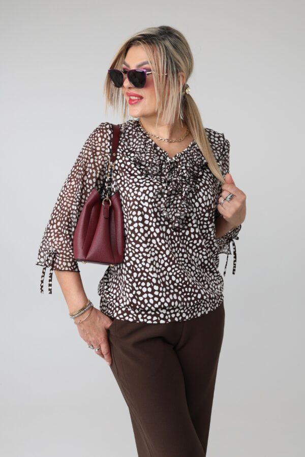 Bluzka z żabotem plus size 42-50