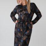 dzianinowa-sukienka-plus-size-wiazana-w-talii-granatowo-brazowa (3)
