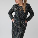 dzianinowa-sukienka-plus-size-wiazana-w-talii-zielono-czarna (3)