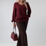 elegancka-bluzka-damska-plus-size-wizytowa-z-gumka-w-pasie-bordowa (5)
