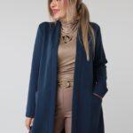 Elegancka długa narzutka damska plus size z kieszeniami – narzutka XXL w dużych rozmiarach dla puszystych kobiet