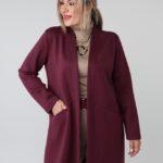 Elegancka długa narzutka damska plus size z kieszeniami – narzutka XXL w dużych rozmiarach dla puszystych kobiet