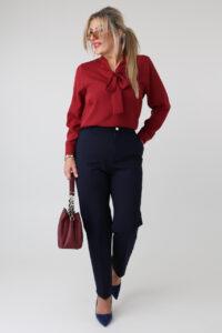 Eleganckie spodnie damskie plus size w kant z prostą nogawką – spodnie ze streczem XXL dla puszystych 42-52