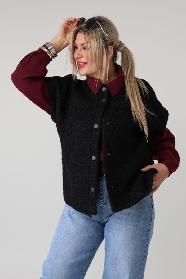 Kamizelka damska plus size bukla – elegancki bezrękawnik damski XXL w dużych rozmiarach dla puszystych kobiet 42-50