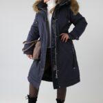 Długa kurtka damska zimowa plus size parka z kapturem – ocieplana pikowana kurtka XXL za kolano dla puszystych 44-52