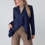 Żakiet damski plus size zamszowy duże rozmiary