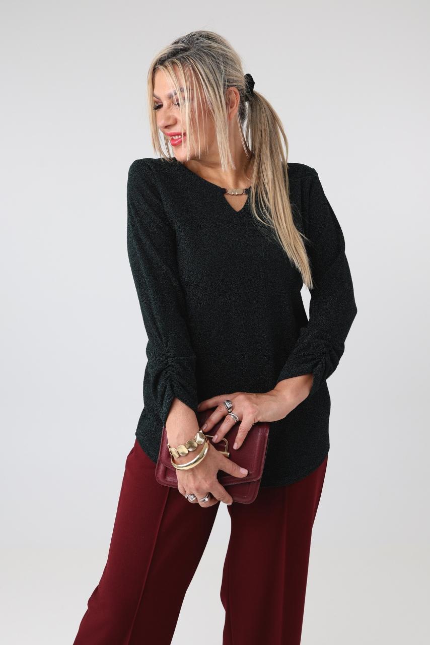 Błyszcząca bluzka plus size 44-54