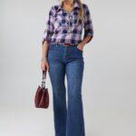 damska-bluzka-elegancka-plus-size-z-zamkiem-w-krate-granatowo-rozowa (5)