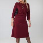 elegancka-sukienka-damska-plus-size-z-marszczeniem-i-ozdobna-klamra-bordowa (5)
