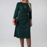 elegancka-sukienka-damska-plus-size-z-marszczeniem-i-ozdobna-klamra-butelkowa-zielen (6)