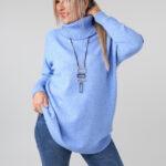 Sweter z golfem damski plus size elegancki 44-50