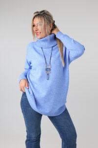 Sweter z golfem damski plus size elegancki 44-50