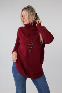 Sweter z golfem damski plus size elegancki 44-50