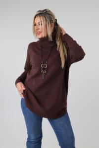 Sweter z golfem damski plus size elegancki 44-50
