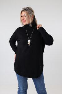 Sweter z golfem damski plus size elegancki 44-50
