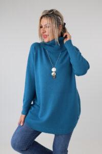Sweter z golfem damski plus size elegancki 44-50