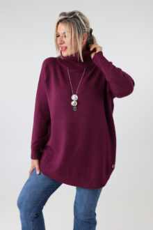 Sweter z golfem damski plus size elegancki 44-50