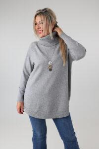 Sweter z golfem damski plus size elegancki 44-50